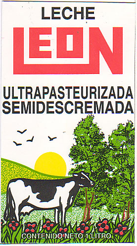 Spanien: Leon - Leche ultrapasteurizada, semidescremada