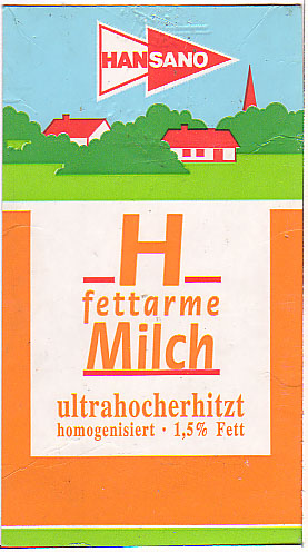 Deutschland: Hansano - H fettarme Milch, ultrahocherhitzt