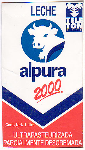 Spanien: Alpura 2000 - Leche ultrapasteurizada, parcialmente descremada 